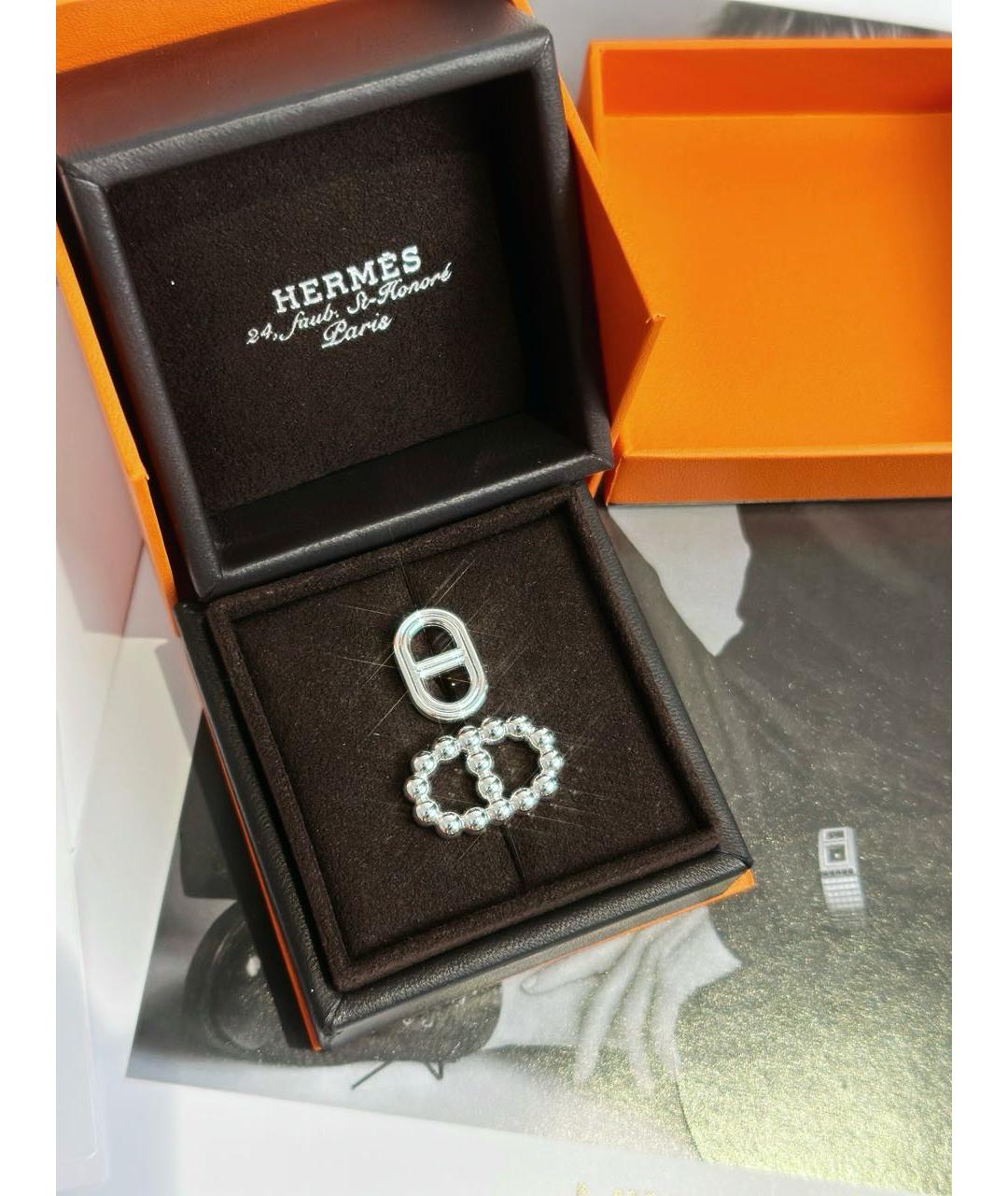 HERMES Серебряное кольцо, фото 2
