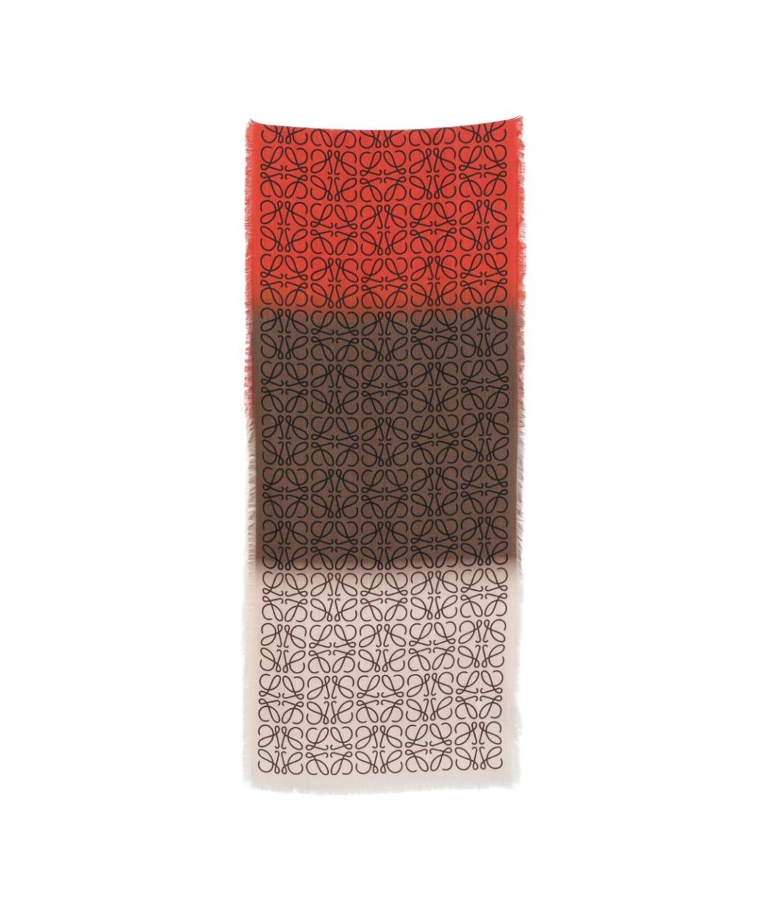 LOEWE Мульти шерстяной шарф, фото 1