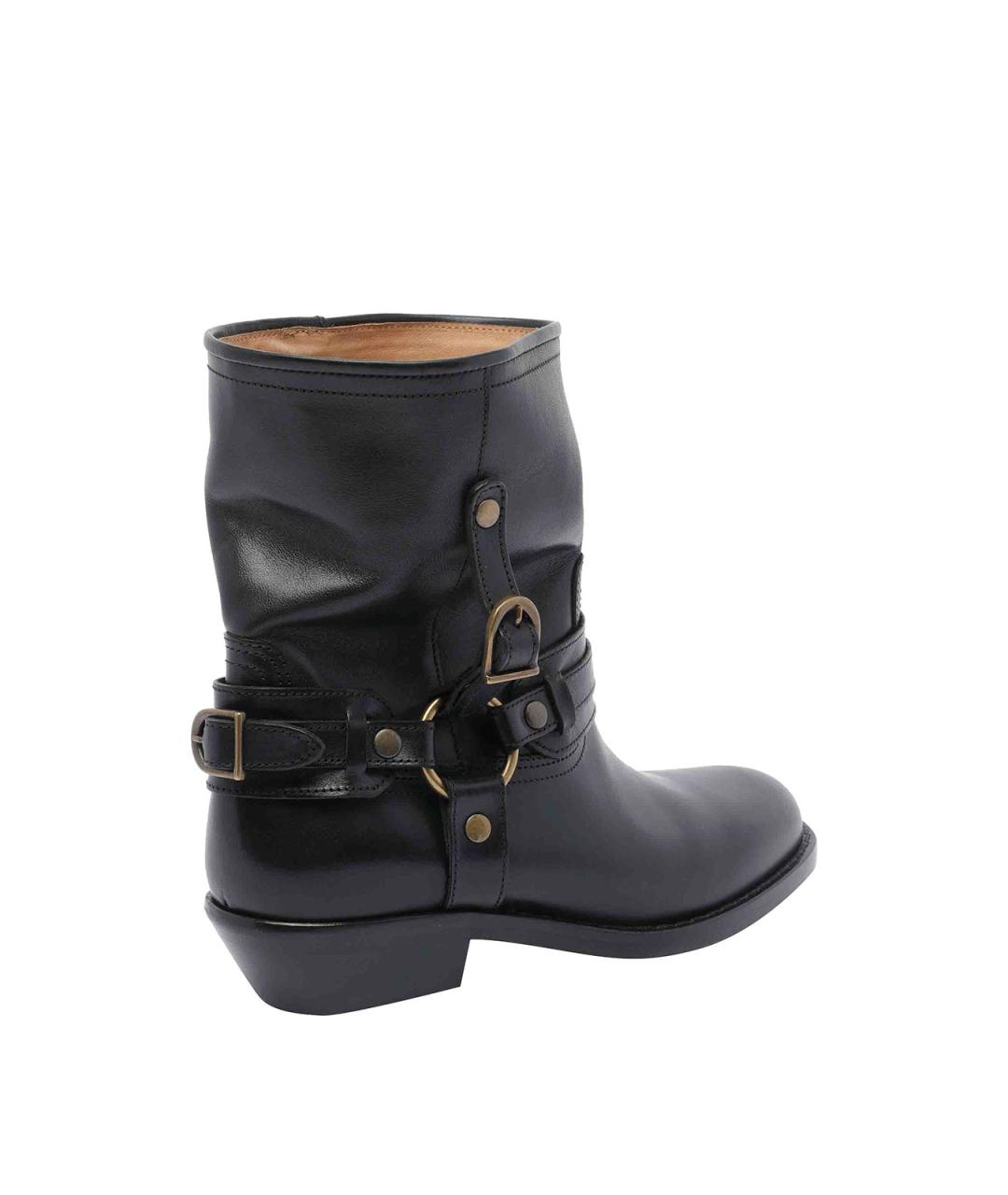 ISABEL MARANT Черные кожаные ботильоны, фото 3