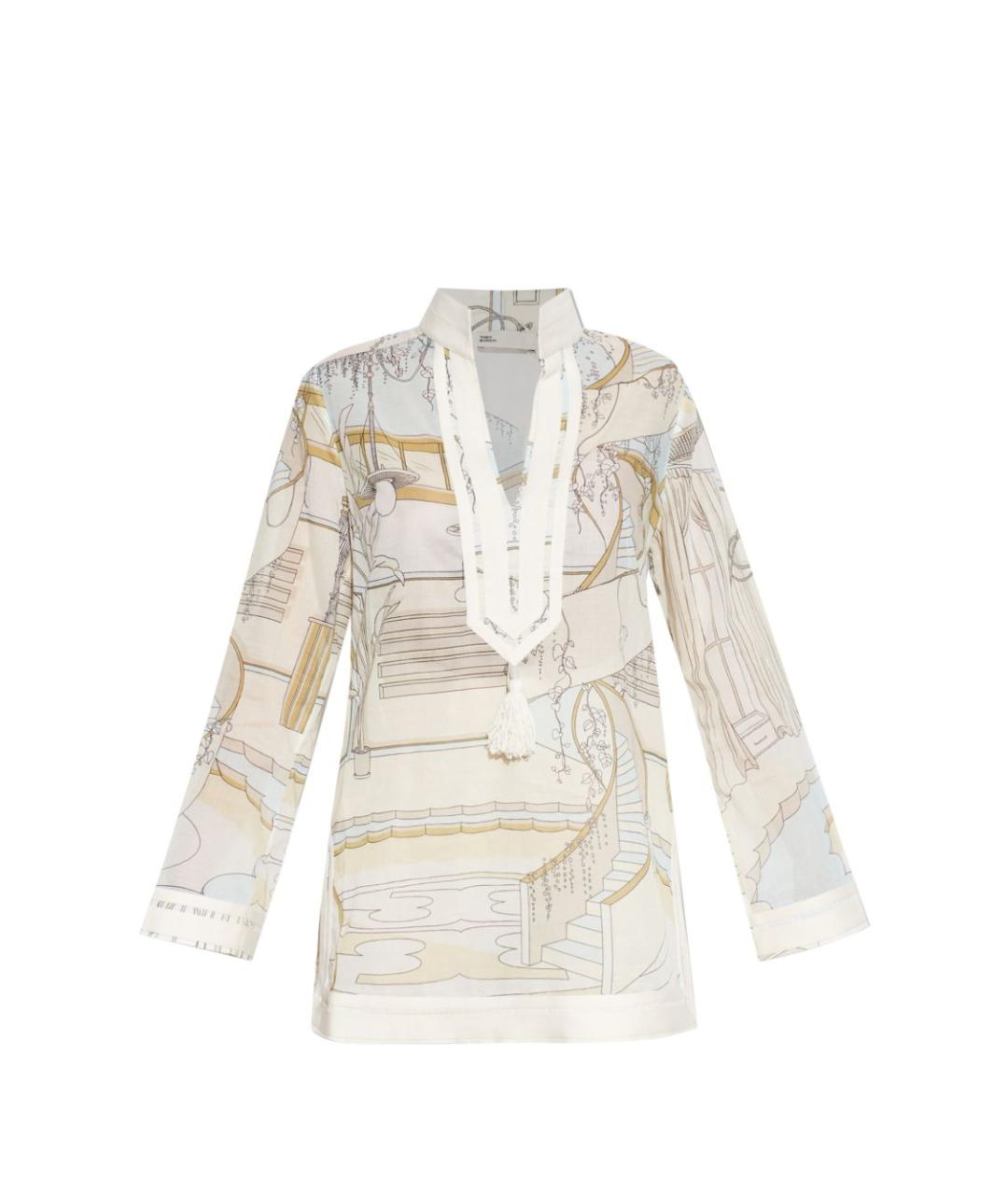 TORY BURCH Бежевая льняная рубашка, фото 1