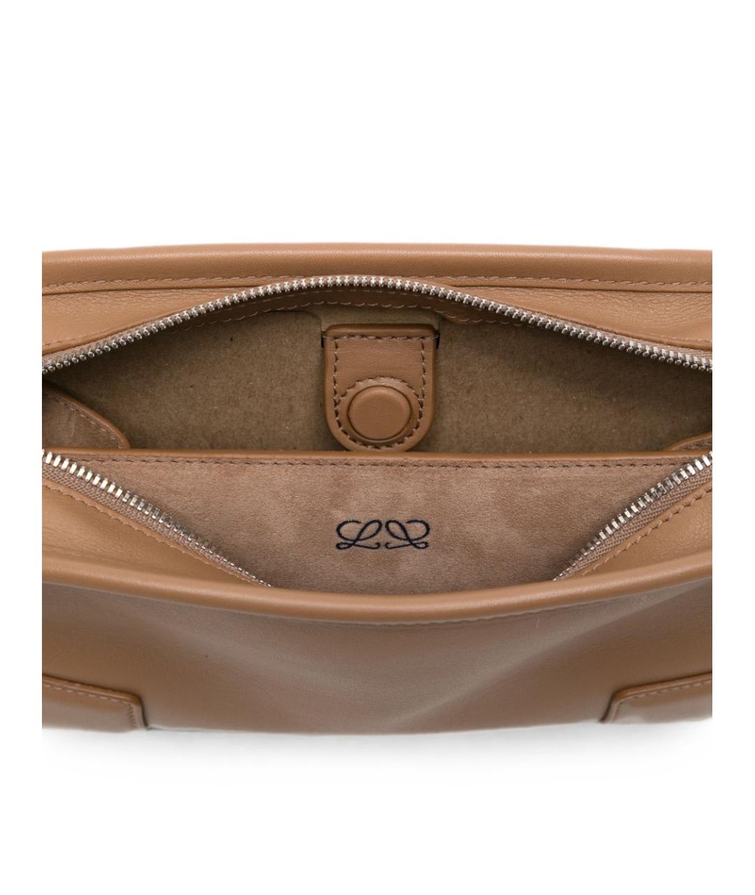 LOEWE Коричневая кожаная сумка тоут, фото 3