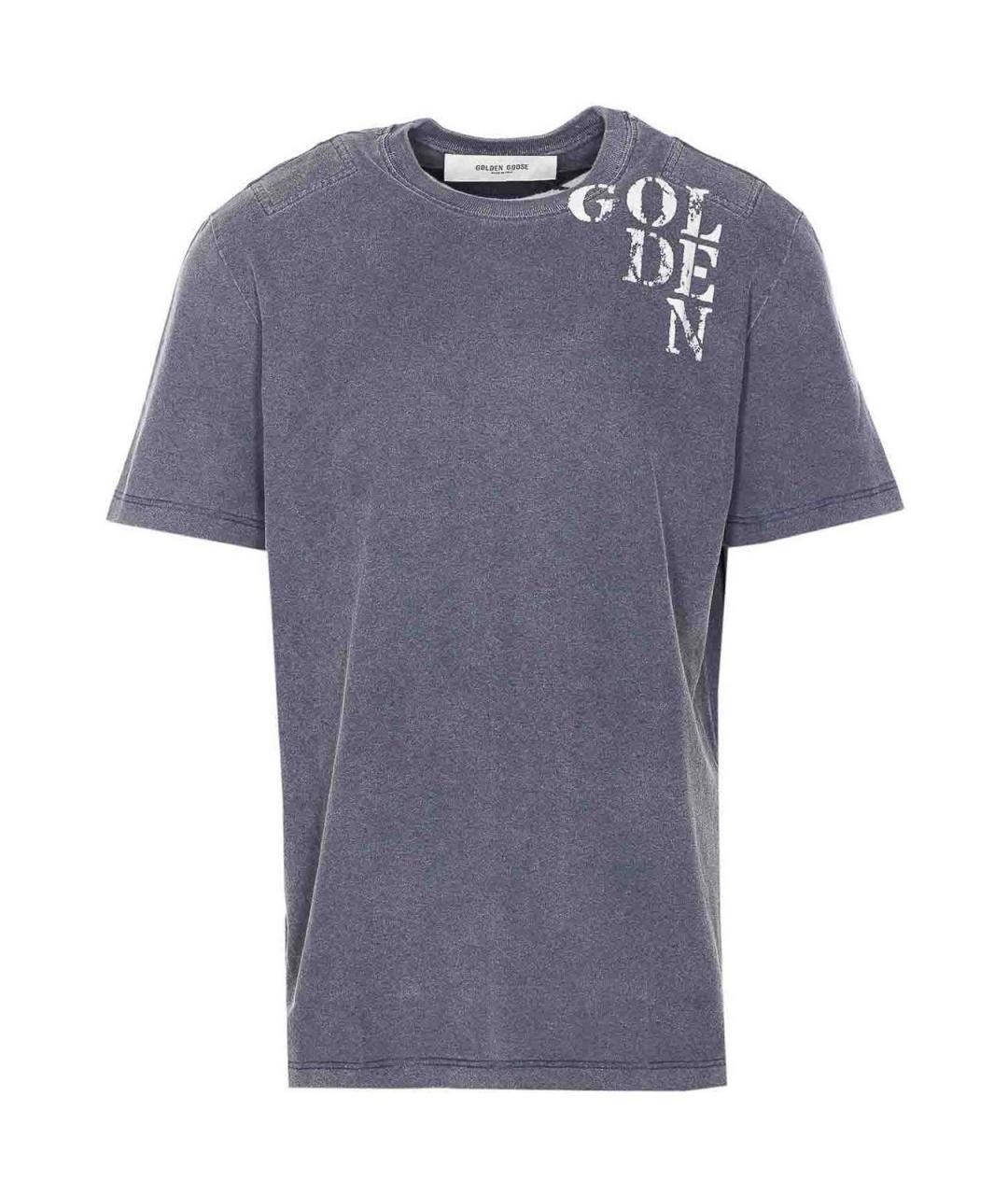 GOLDEN GOOSE Серая хлопковая футболка, фото 1