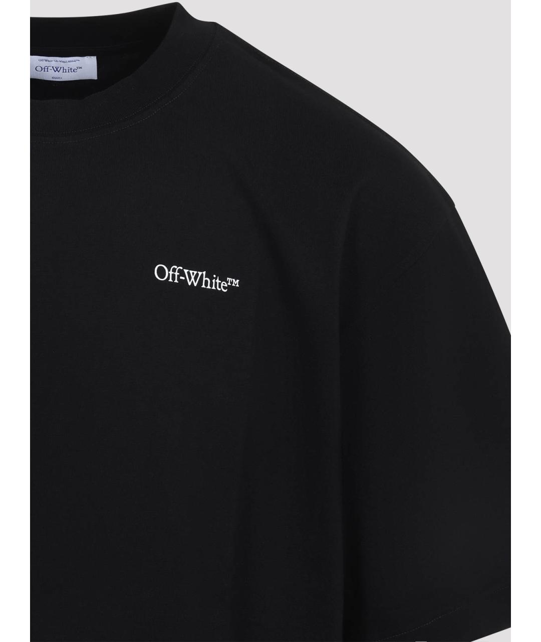 OFF-WHITE Черная хлопковая футболка, фото 3