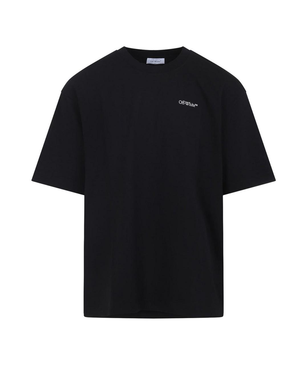 OFF-WHITE Черная хлопковая футболка, фото 1
