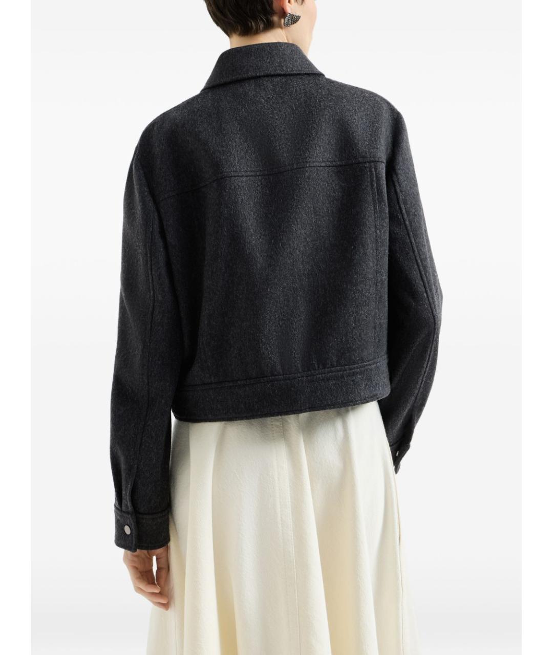 BRUNELLO CUCINELLI Антрацитовая шерстяная куртка, фото 6