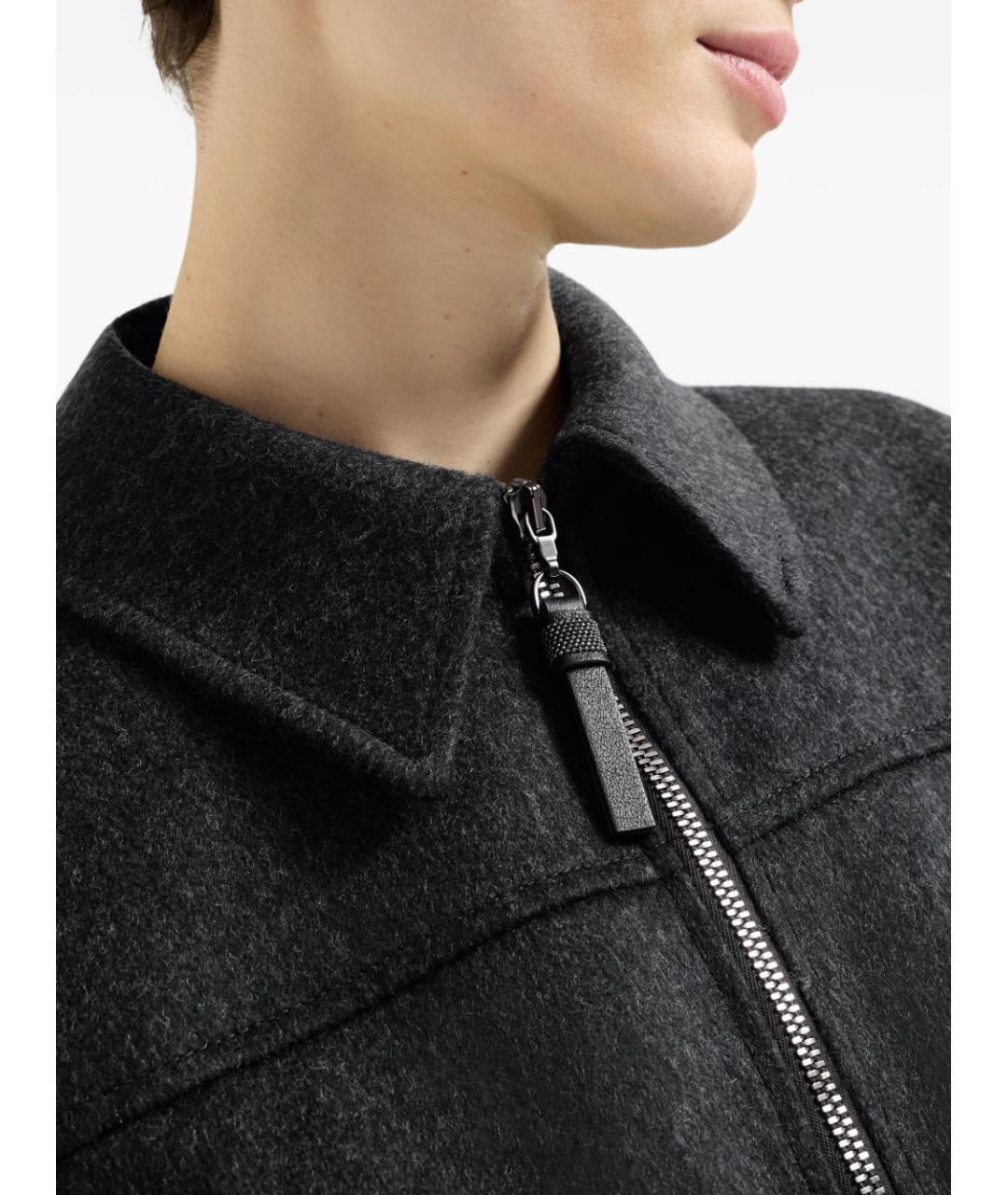BRUNELLO CUCINELLI Антрацитовая шерстяная куртка, фото 5
