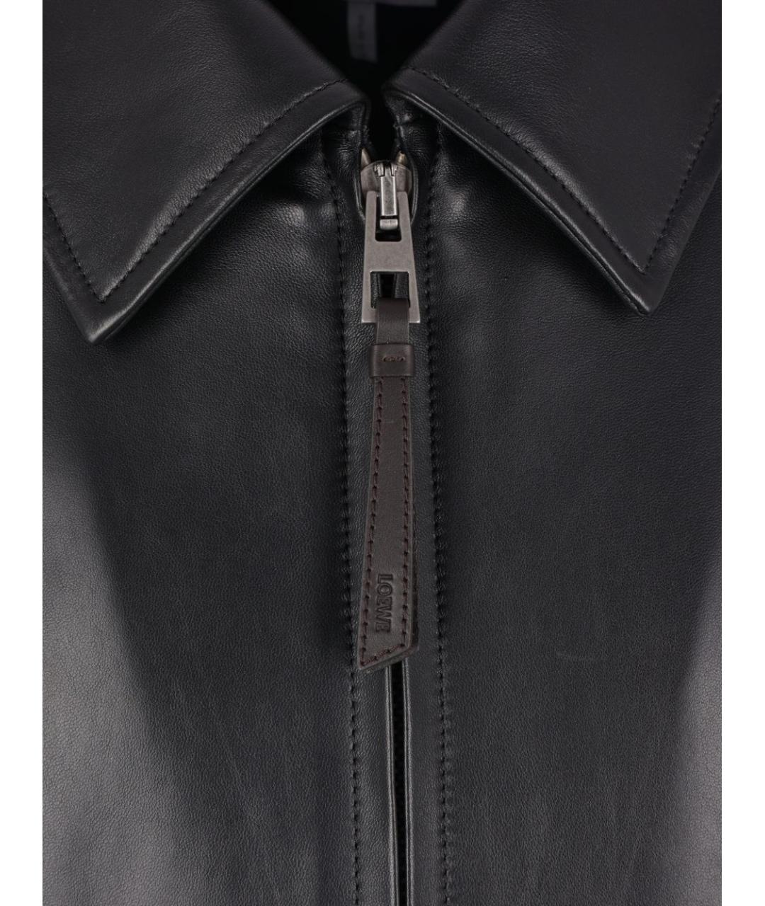 LOEWE Черная кожаная куртка, фото 3