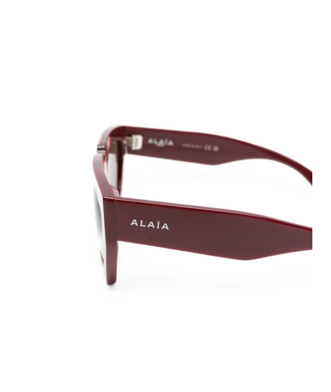 ALAIA Бордовые пластиковые солнцезащитные очки, фото 2