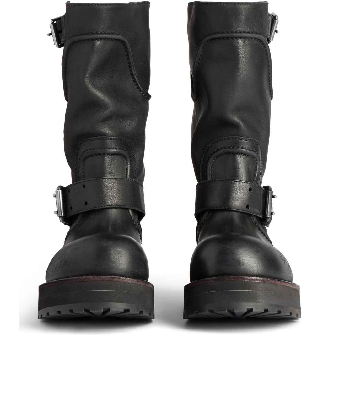 BALENCIAGA Черные кожаные сапоги, фото 3