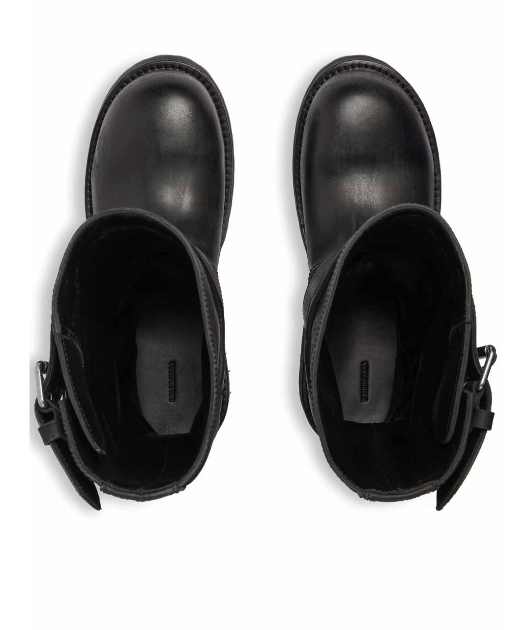 BALENCIAGA Черные кожаные сапоги, фото 6