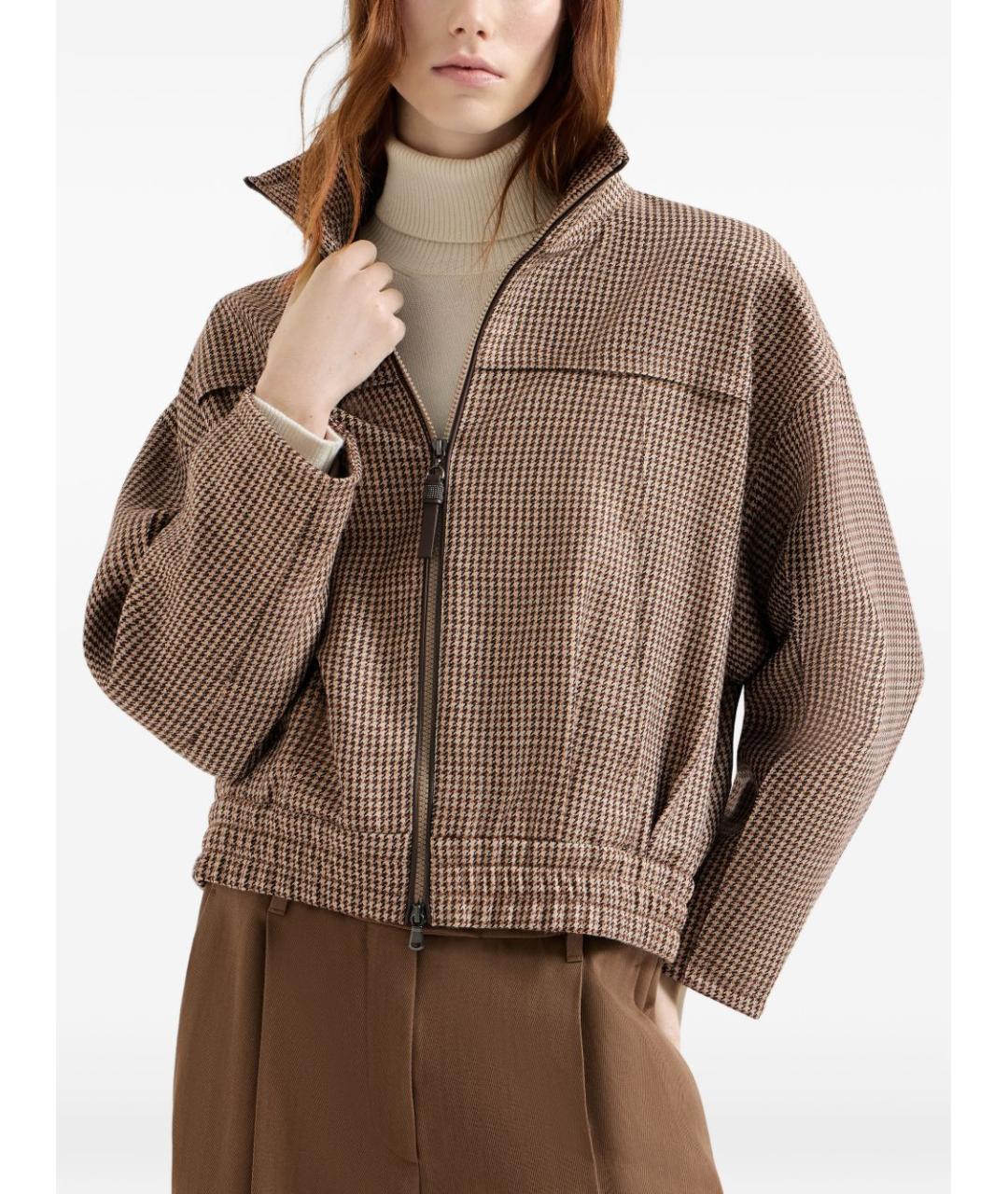 BRUNELLO CUCINELLI Бежевая шерстяная куртка, фото 4