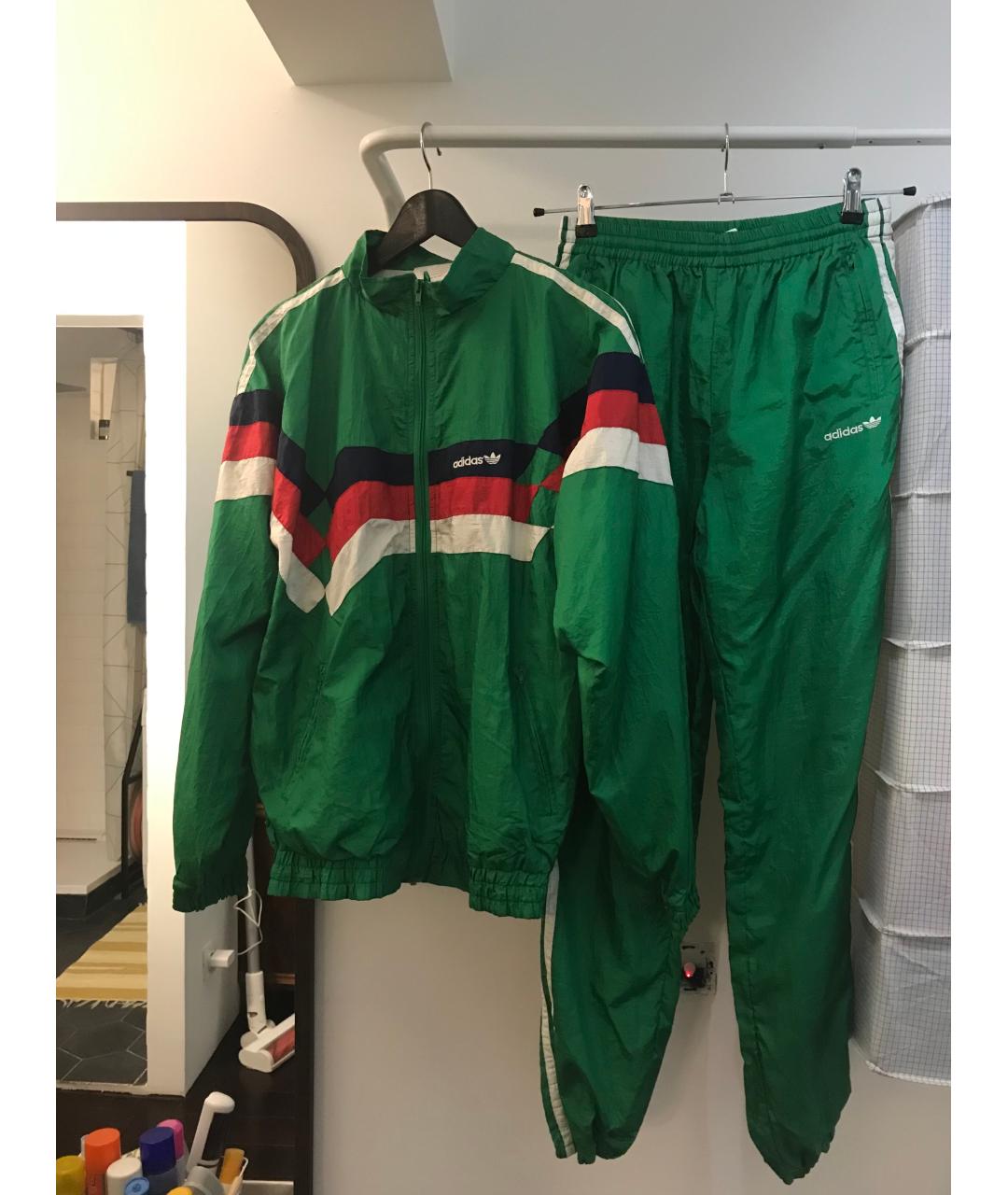 ADIDAS Зеленый полиэстеровый спортивный костюм, фото 3