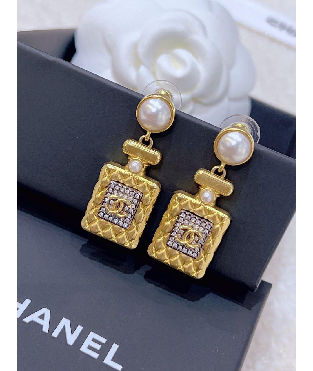 CHANEL Золотые серьги, фото 2