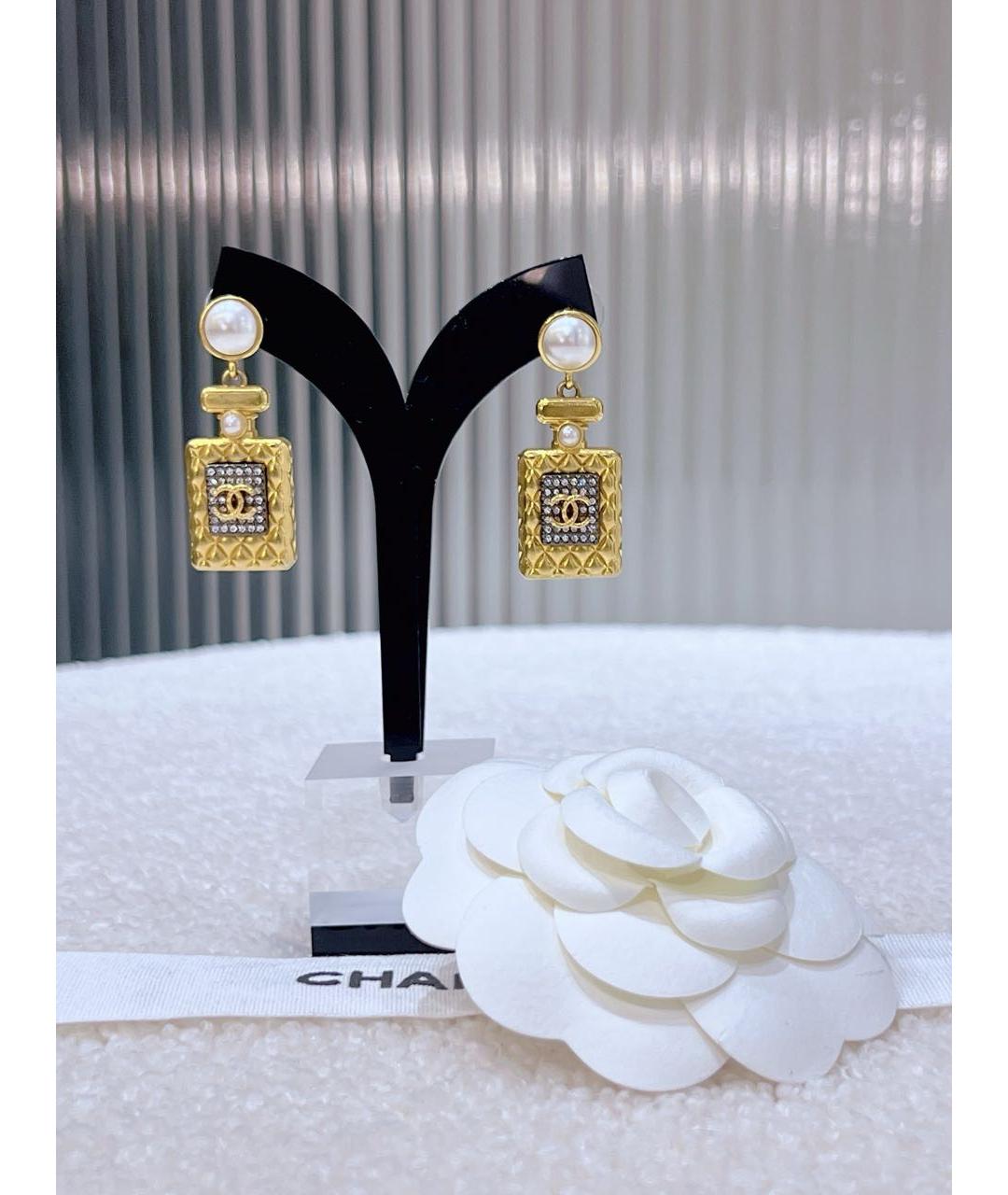 CHANEL Золотые серьги, фото 3