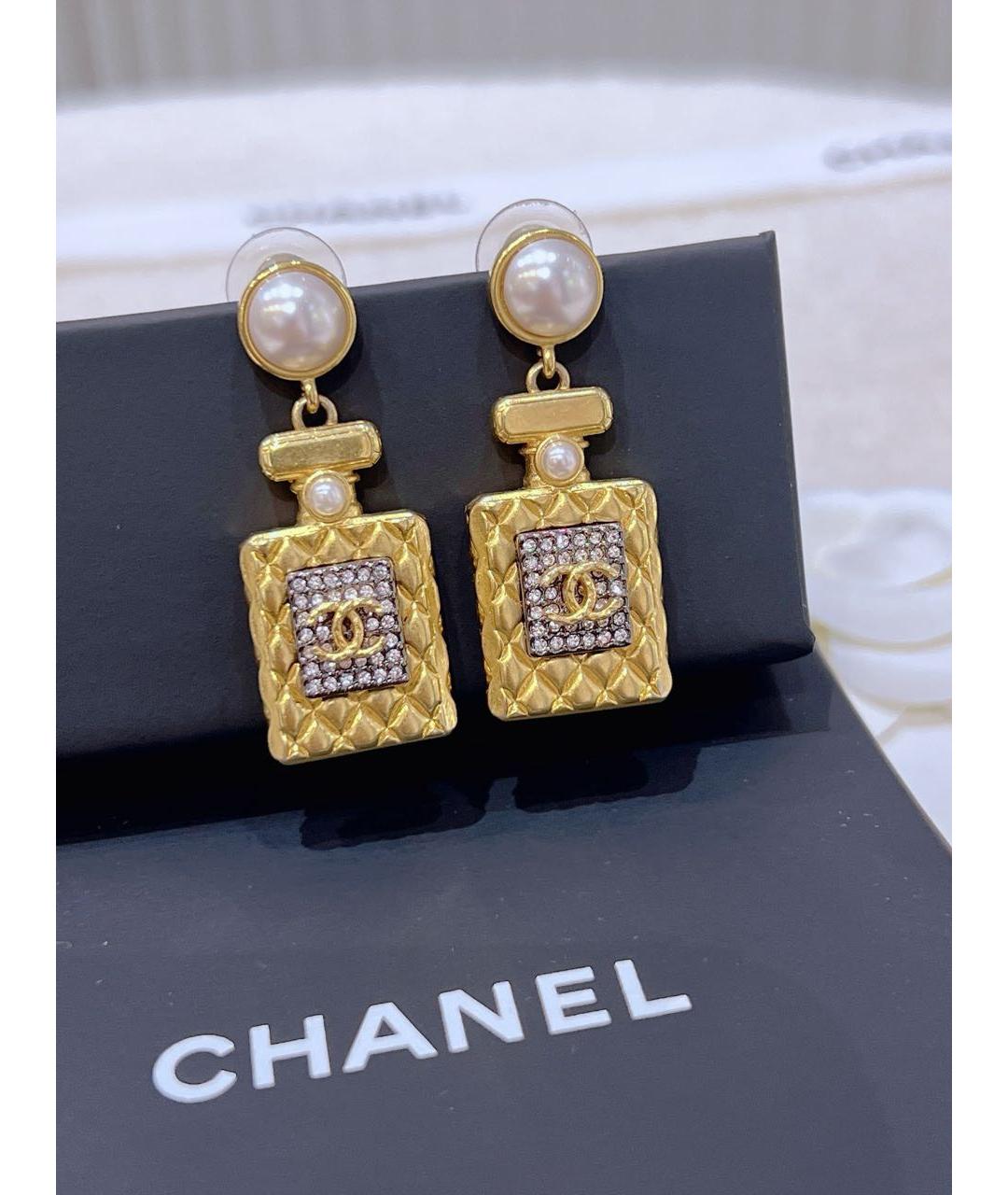 CHANEL Золотые серьги, фото 6