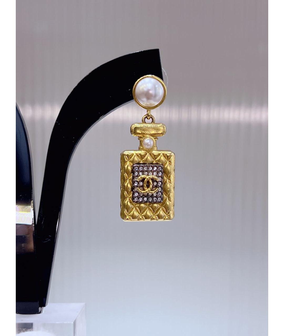 CHANEL Золотые серьги, фото 4