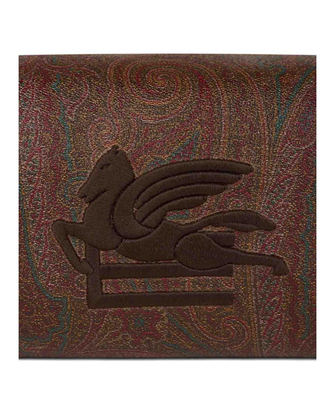 ETRO Коричневая кожаная поясная сумка, фото 2