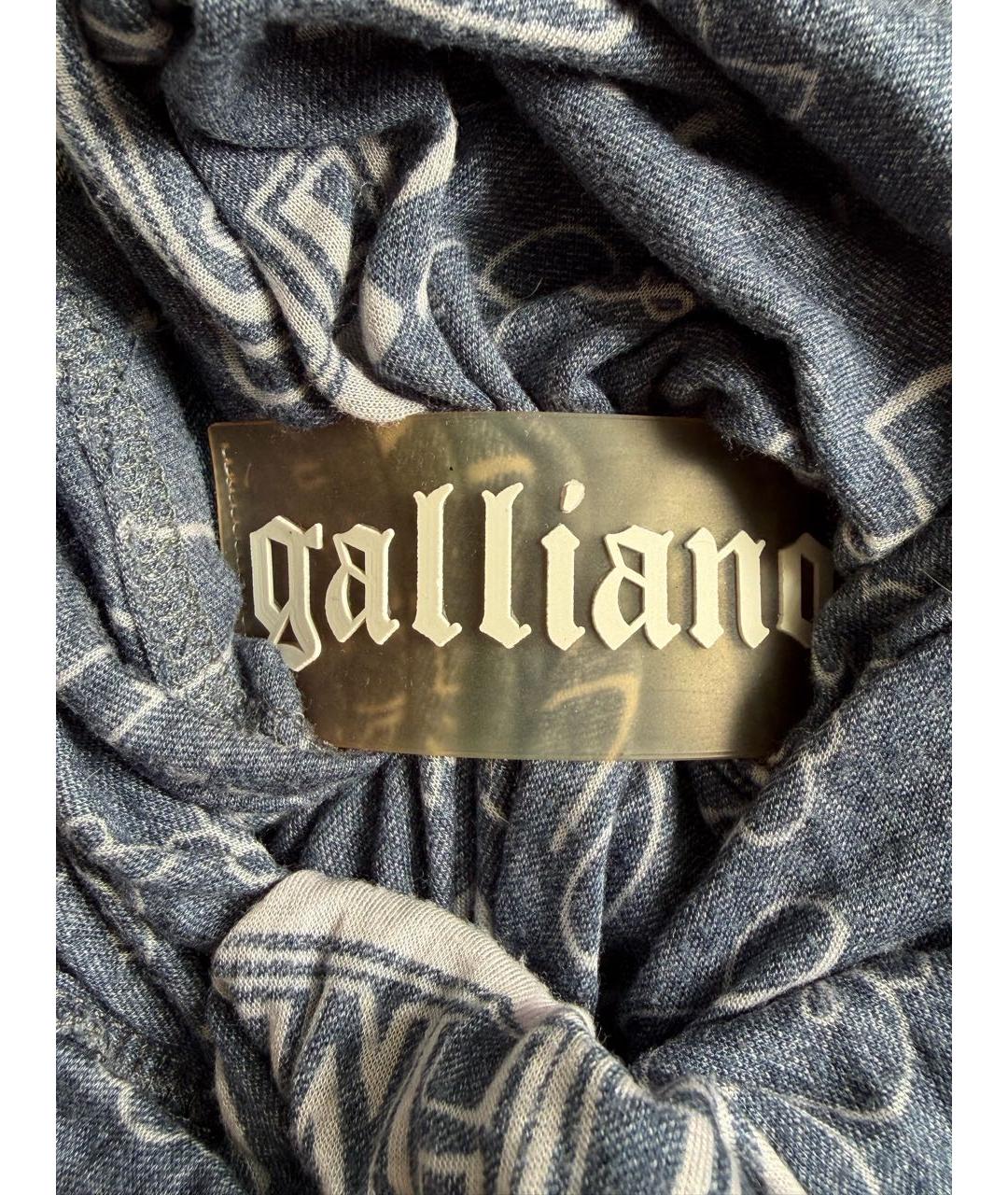 JOHN GALLIANO Голубое полиэстеровое повседневное платье, фото 3