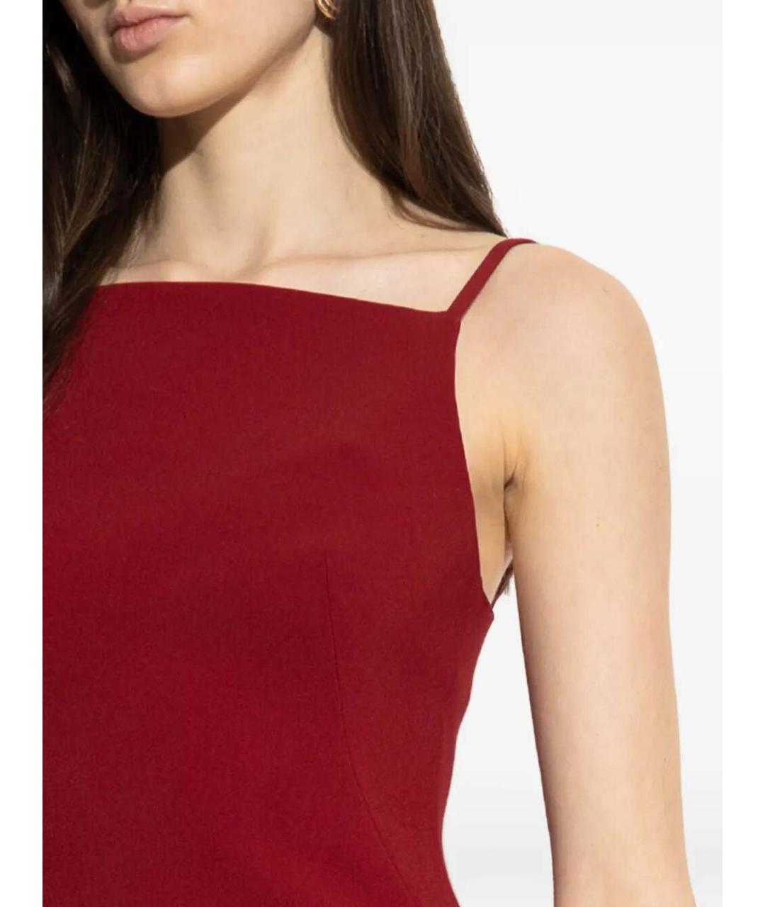 GIVENCHY Бордовое вискозное коктейльное платье, фото 5