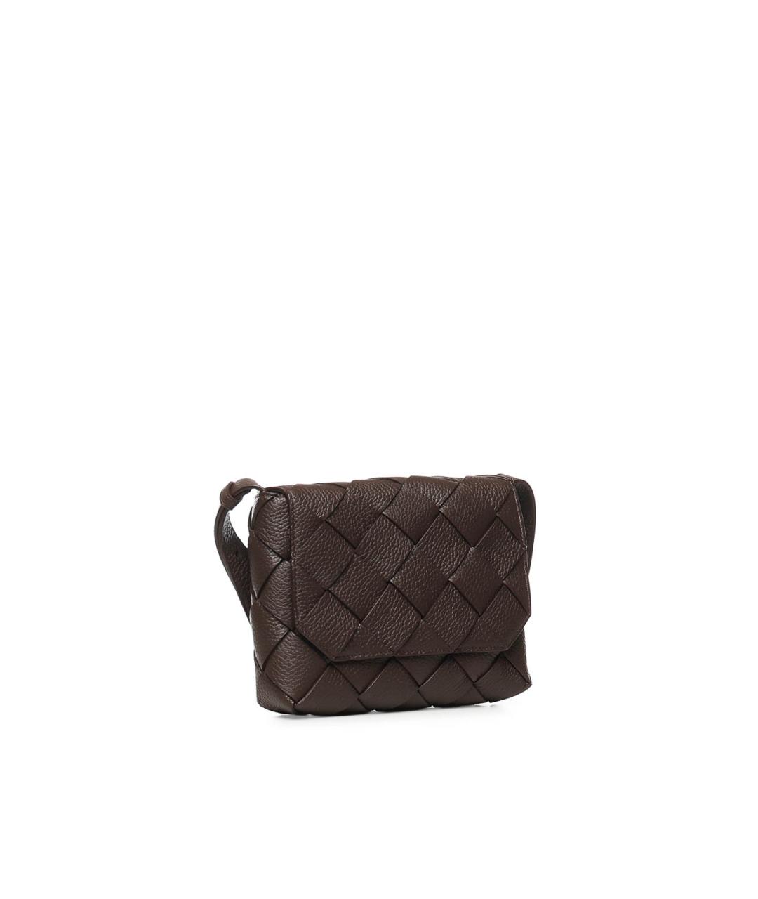 BOTTEGA VENETA Коричневая кожаная сумка на плечо, фото 2
