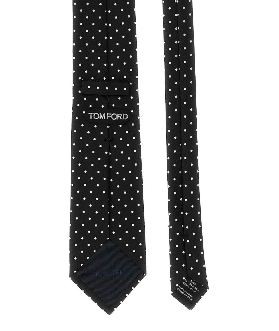 TOM FORD Черный шелковый галстук, фото 2