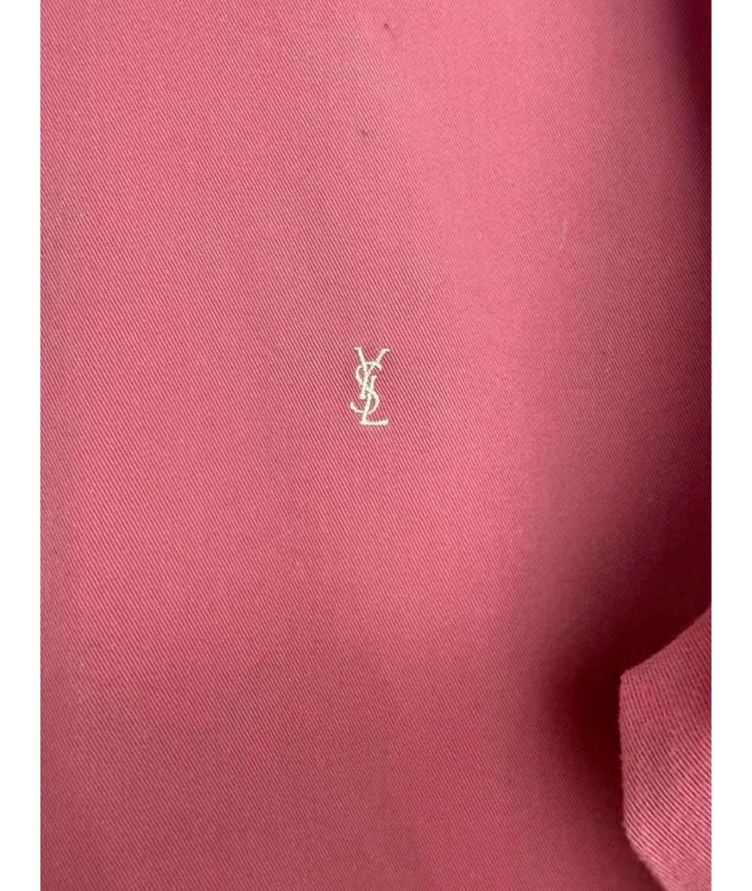 SAINT LAURENT Розовая хлопковая блузы, фото 4