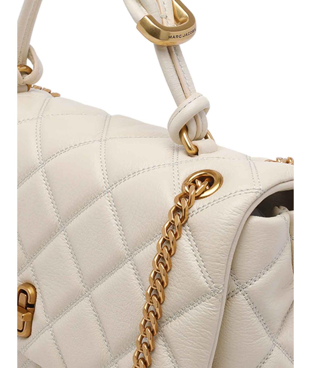 MARC JACOBS Белая кожаная сумка через плечо, фото 4
