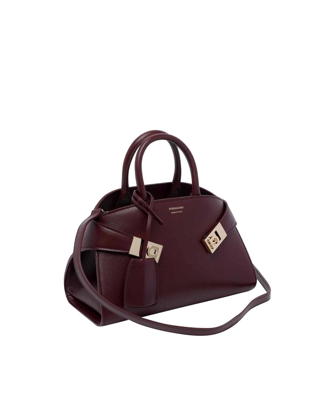 FERRAGAMO Красная кожаная сумка через плечо, фото 2