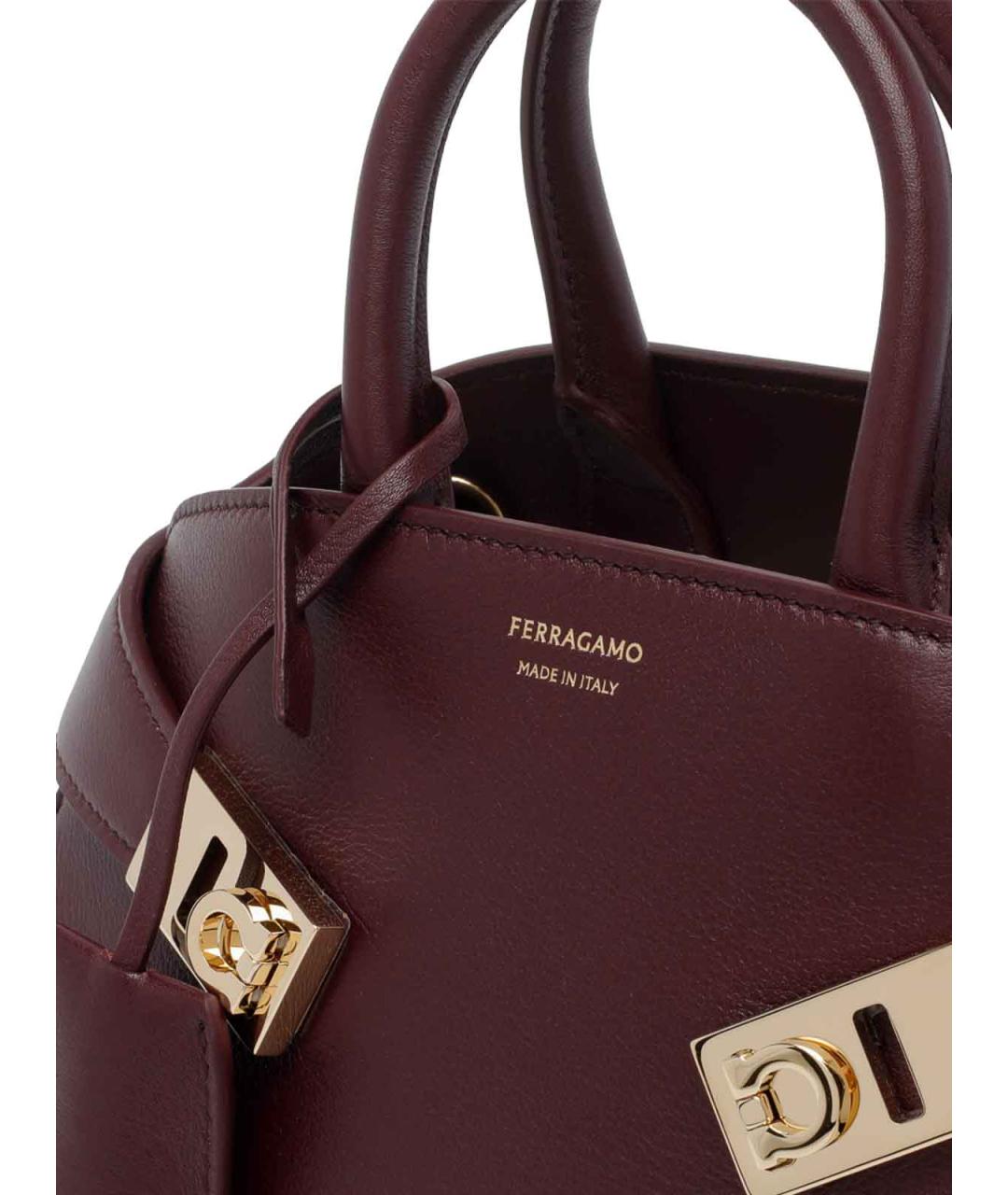 FERRAGAMO Красная кожаная сумка через плечо, фото 4