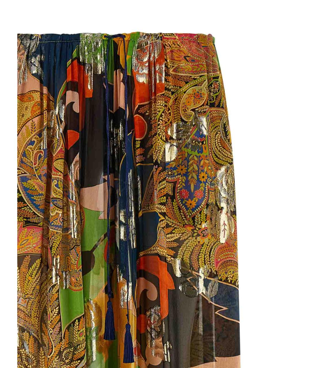 ETRO Мульти шелковые брюки широкие, фото 3