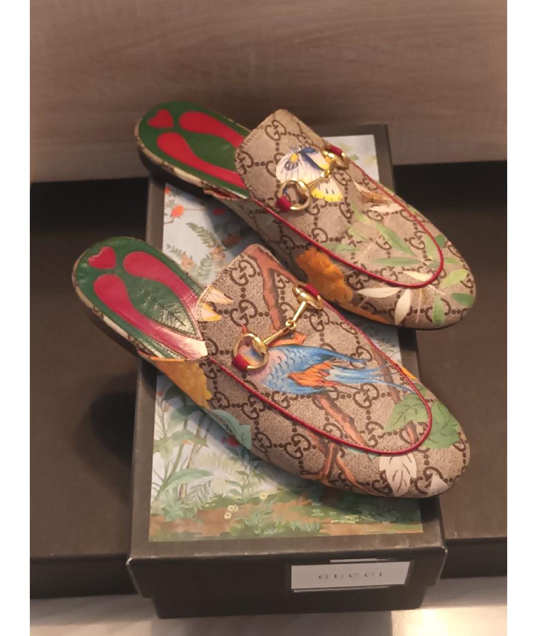 GUCCI Зеленые мюли, фото 2