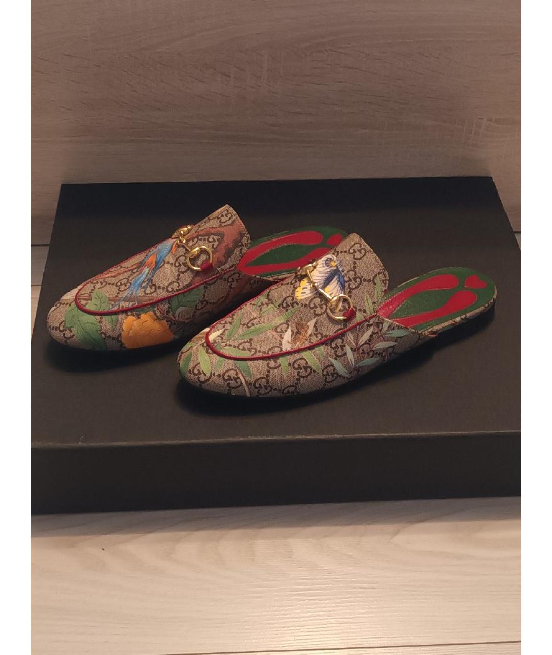GUCCI Зеленые мюли, фото 4