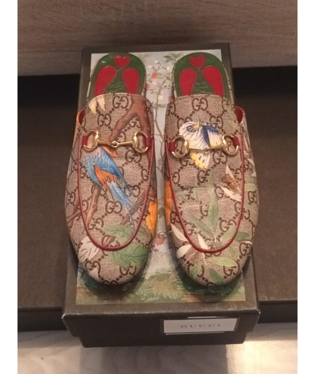 GUCCI Зеленые мюли, фото 3