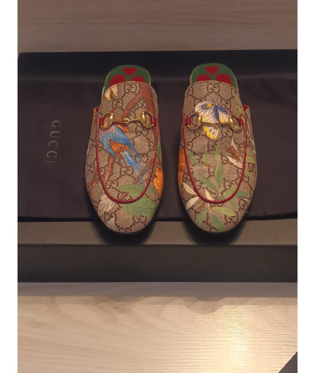 GUCCI Зеленые мюли, фото 5