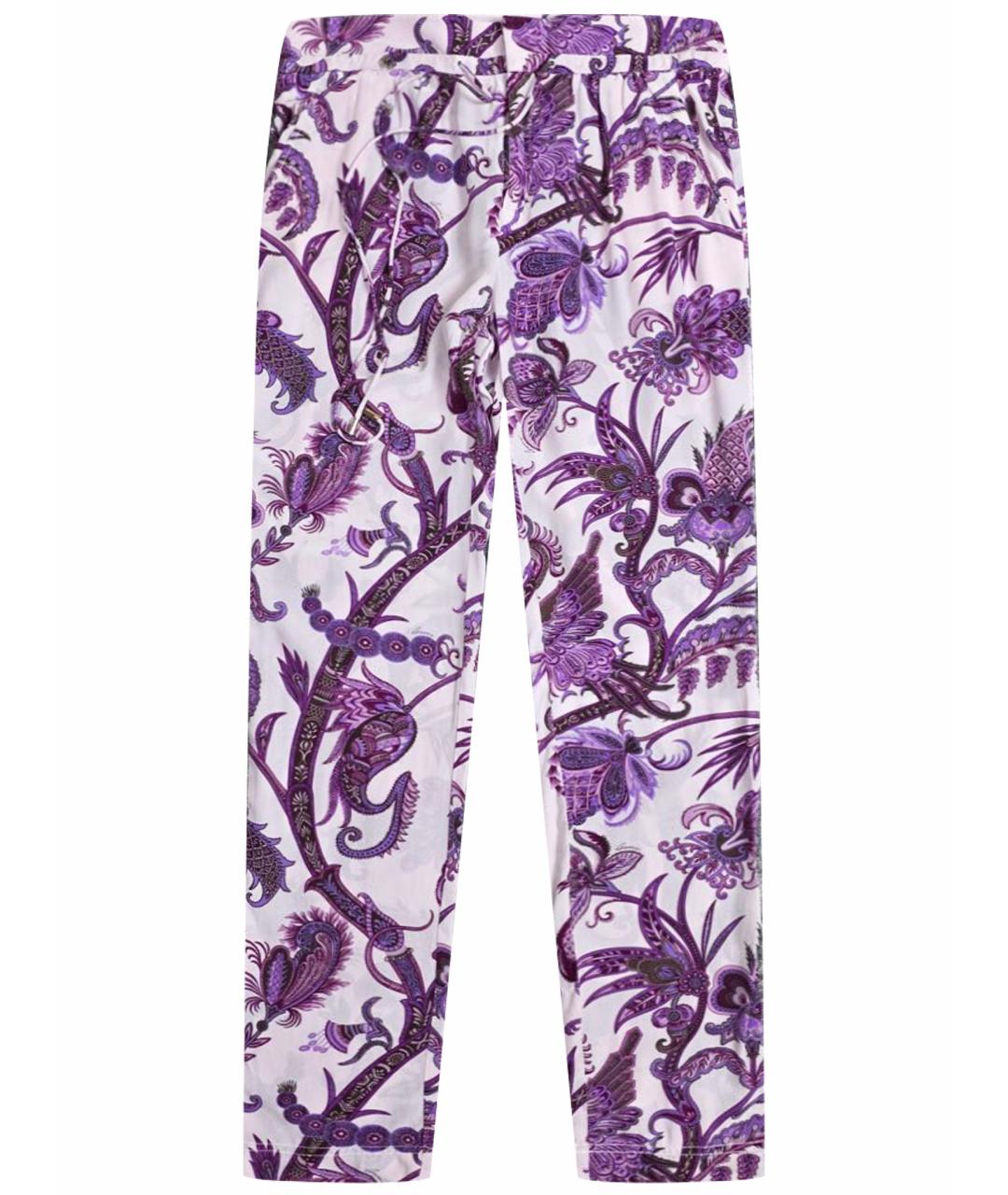 GUCCI Фиолетовые шелковые брюки узкие, фото 1