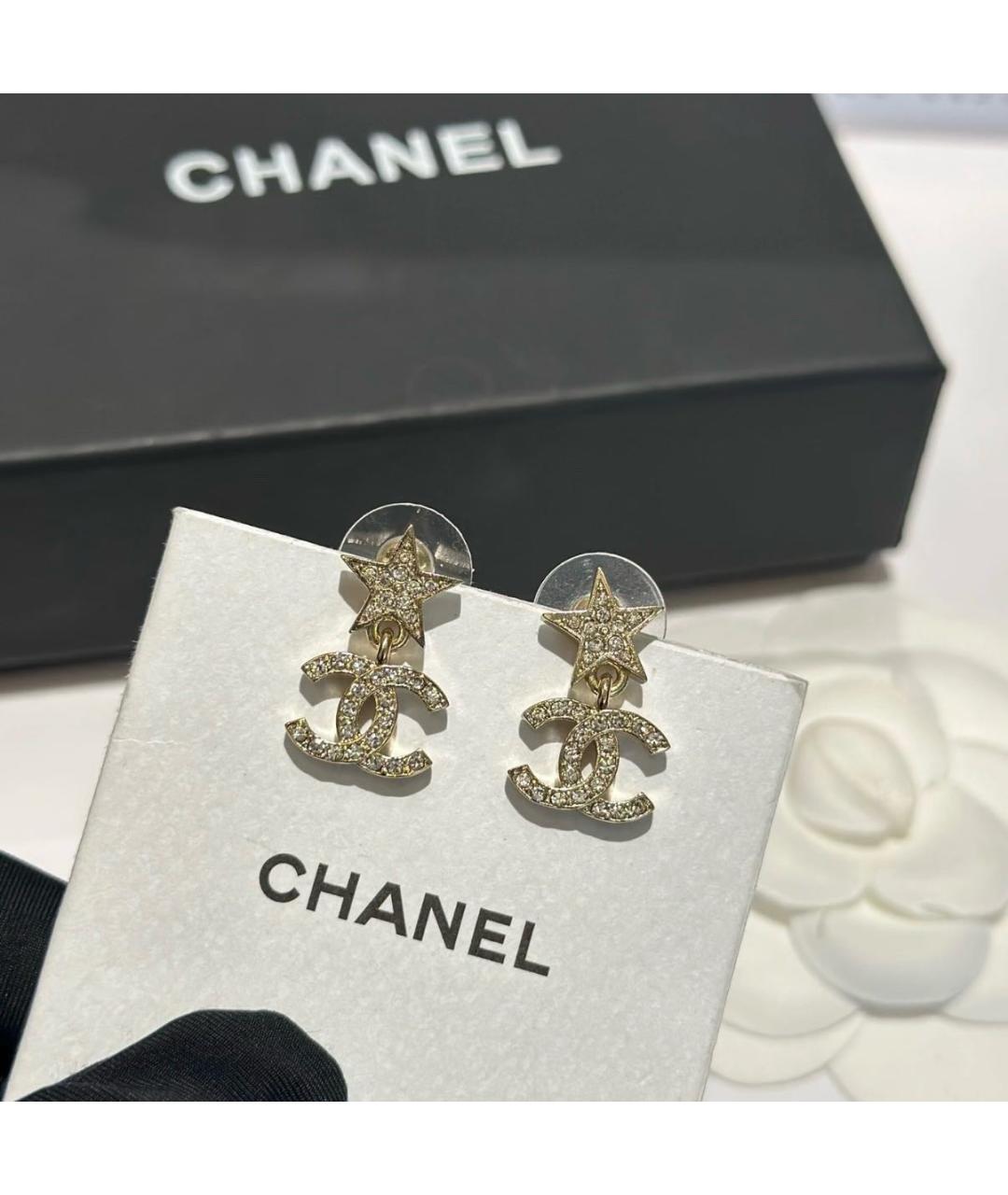 CHANEL Золотые серьги, фото 7