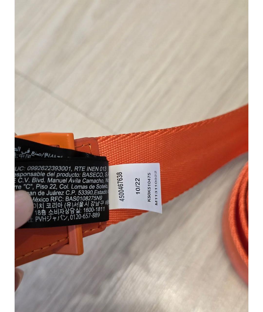 CALVIN KLEIN Оранжевый ремень, фото 5