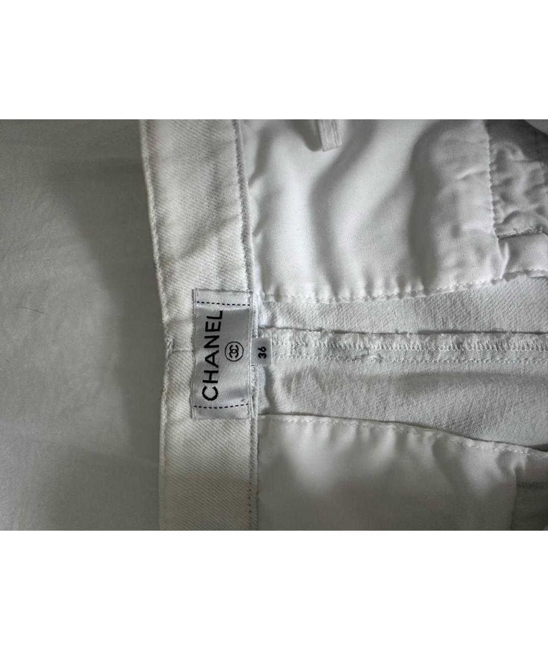 CHANEL Голубые хлопковые прямые джинсы, фото 3
