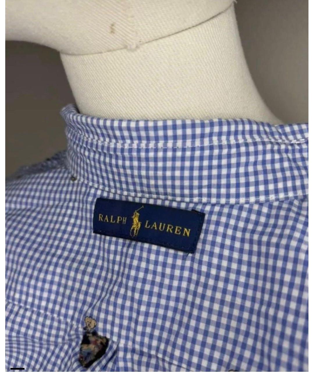 RALPH LAUREN Голубая хлопковая рубашка, фото 5