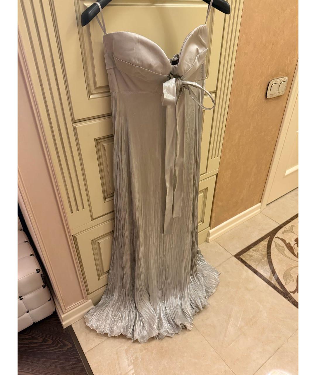 ROBERTO CAVALLI Серебряное вечернее платье, фото 2