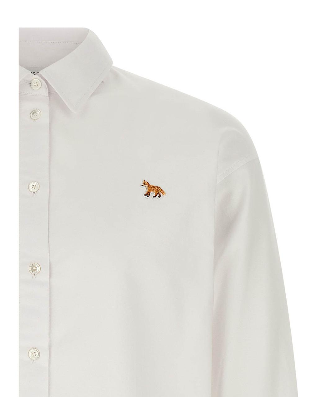 MAISON KITSUNE Белая хлопковая рубашка, фото 3