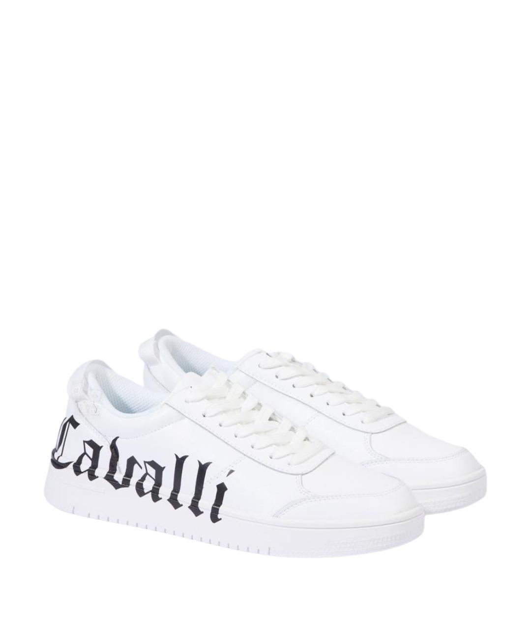JUST CAVALLI Белые резиновые низкие кроссовки / кеды, фото 2