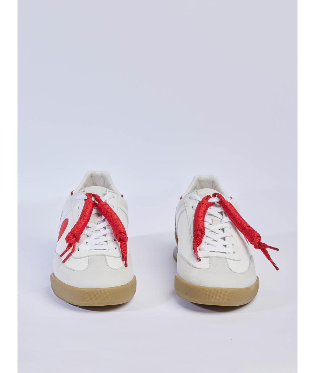 PS BY PAUL SMITH Белые кожаные низкие кроссовки / кеды, фото 4