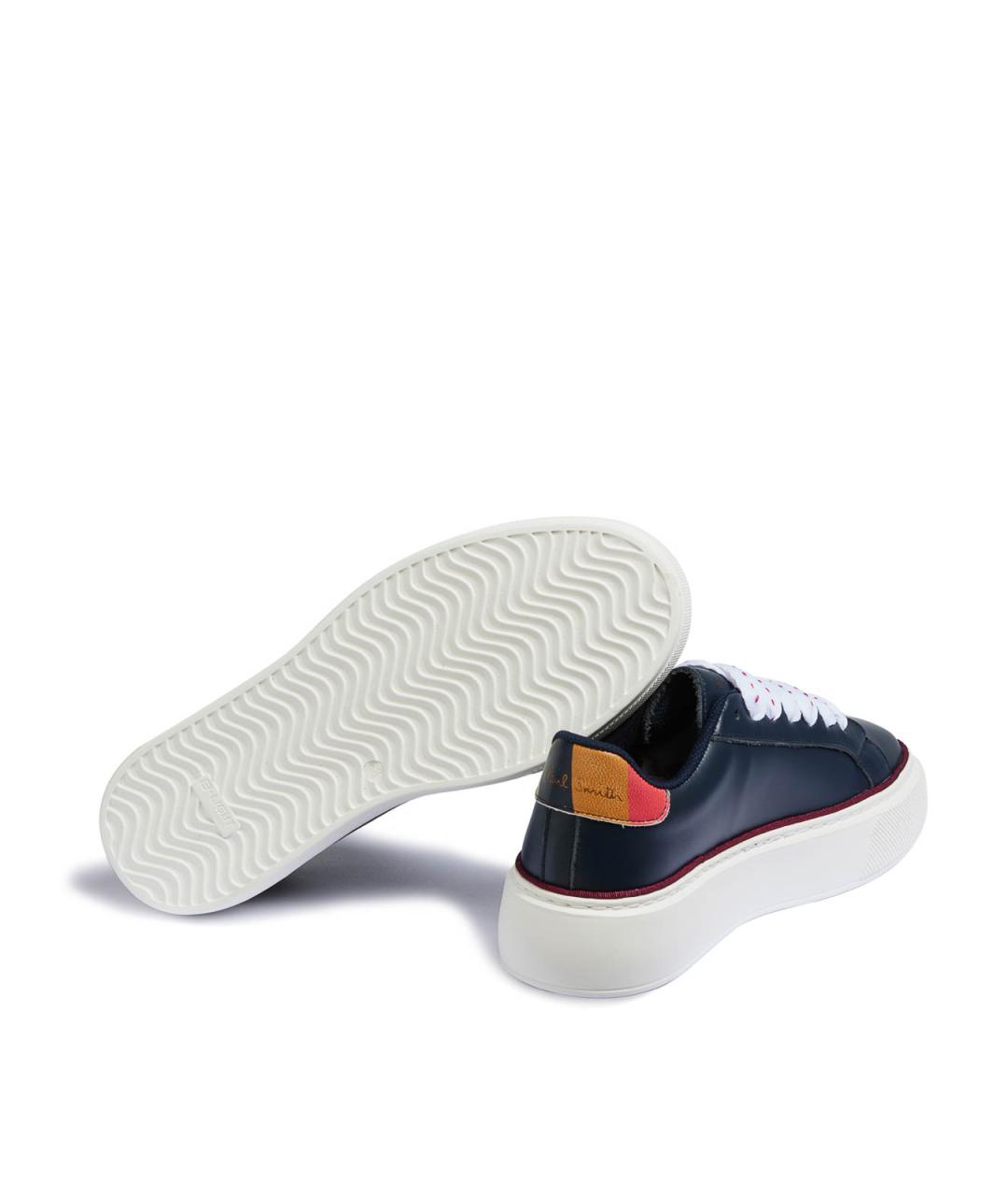 PAUL SMITH Синие кожаные кроссовки, фото 4