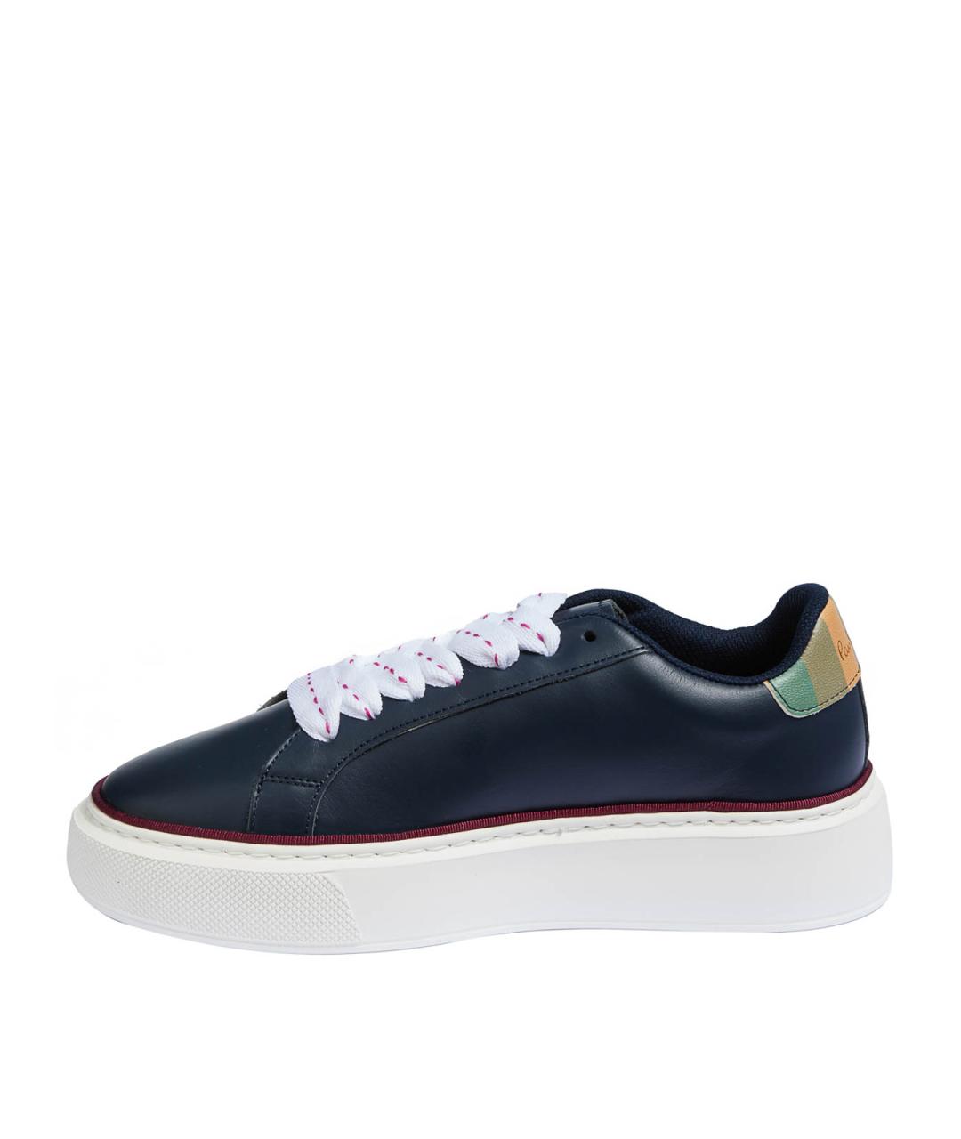 PAUL SMITH Синие кожаные кроссовки, фото 3