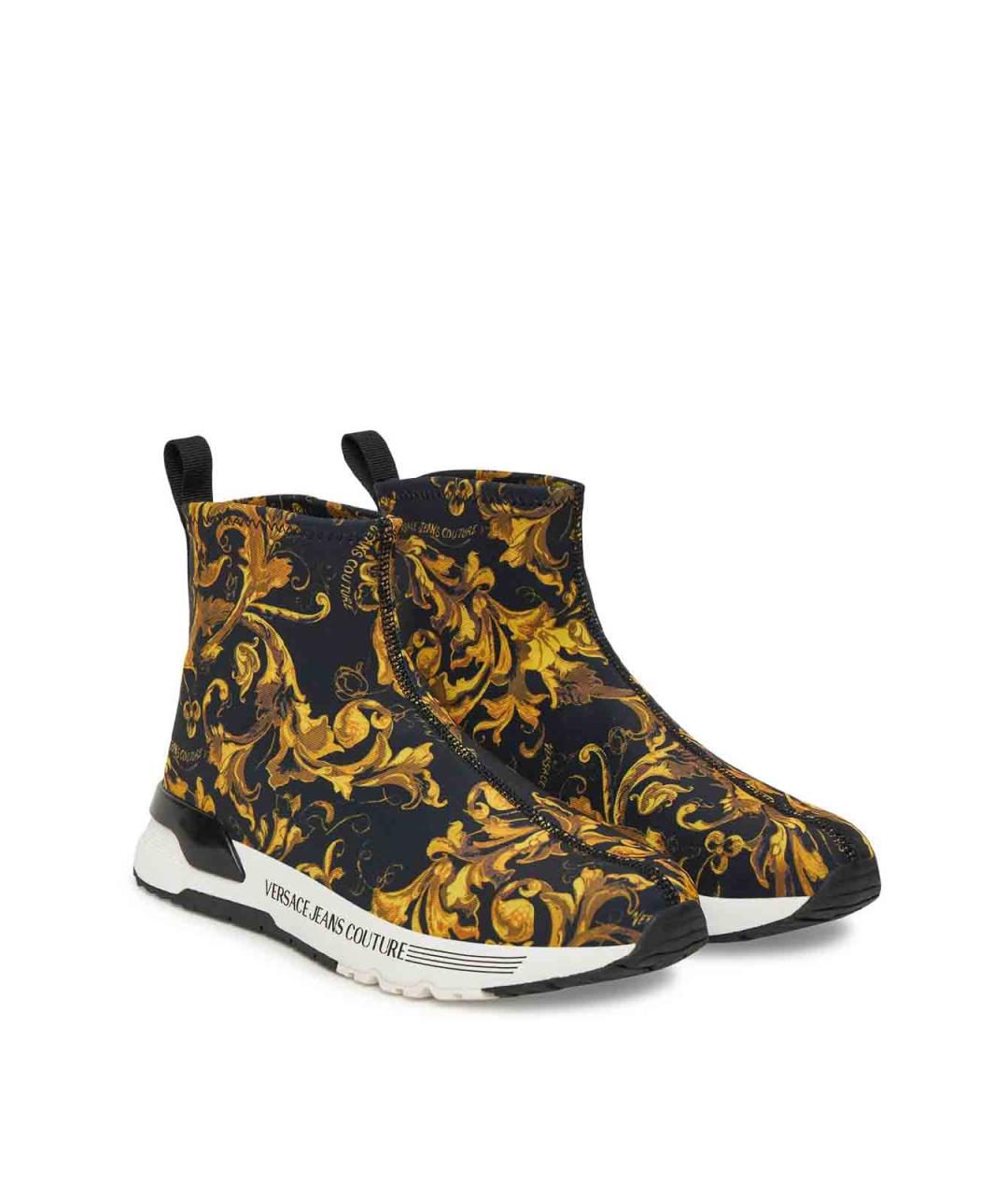 VERSACE JEANS COUTURE Черные резиновые кроссовки, фото 2