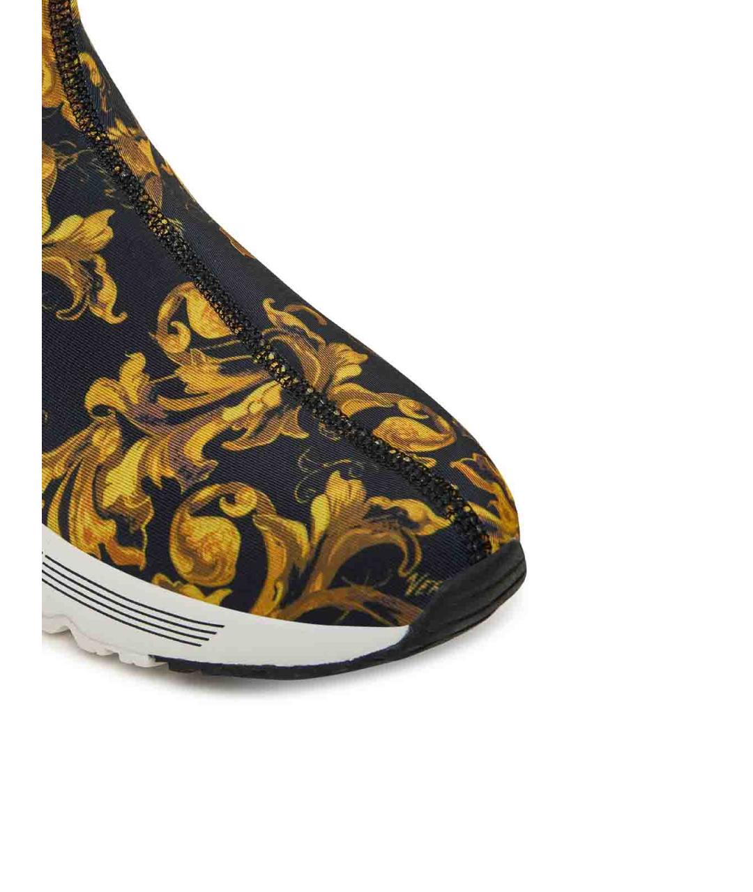 VERSACE JEANS COUTURE Черные резиновые кроссовки, фото 5