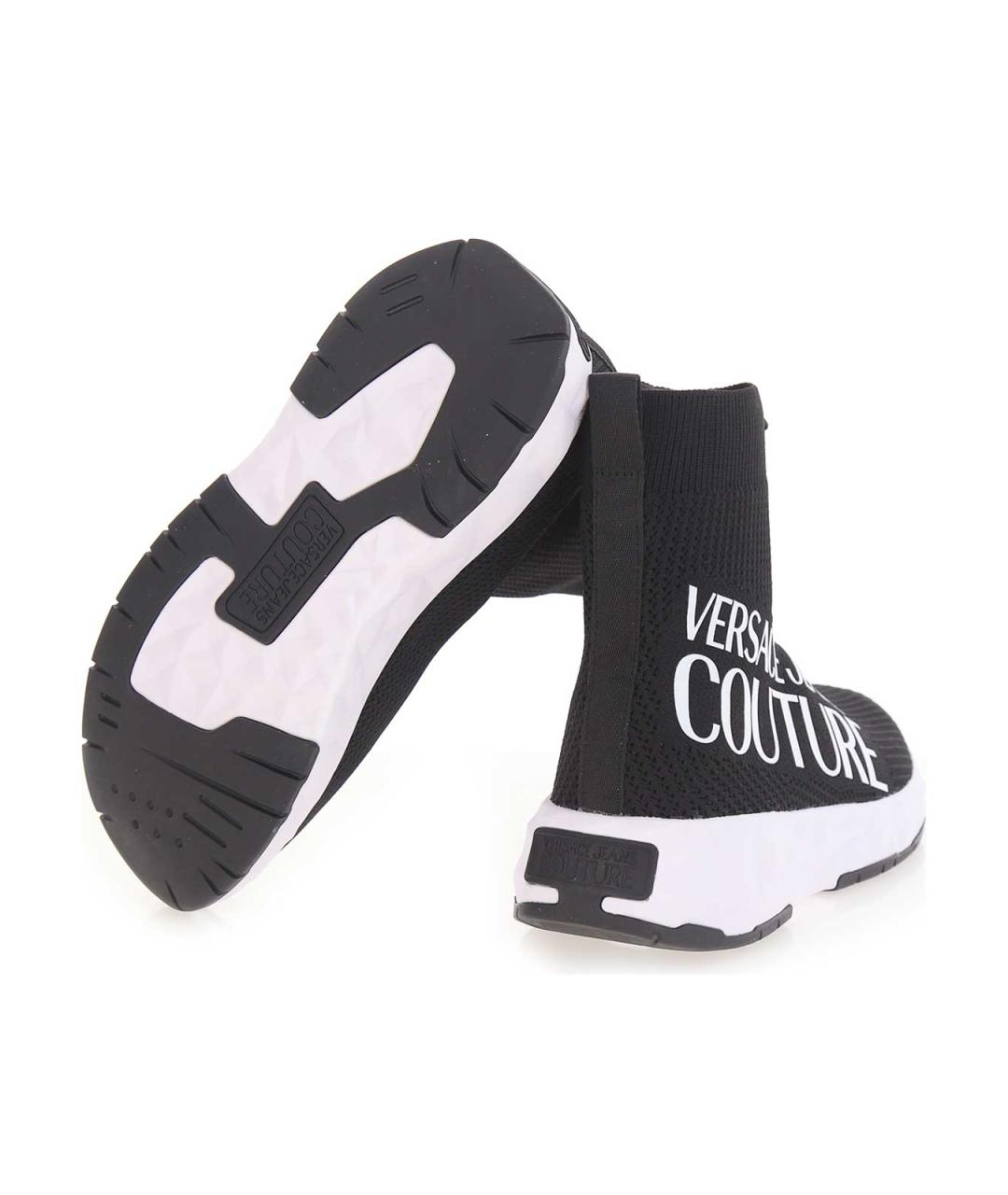 VERSACE JEANS COUTURE Черные текстильные кроссовки, фото 4