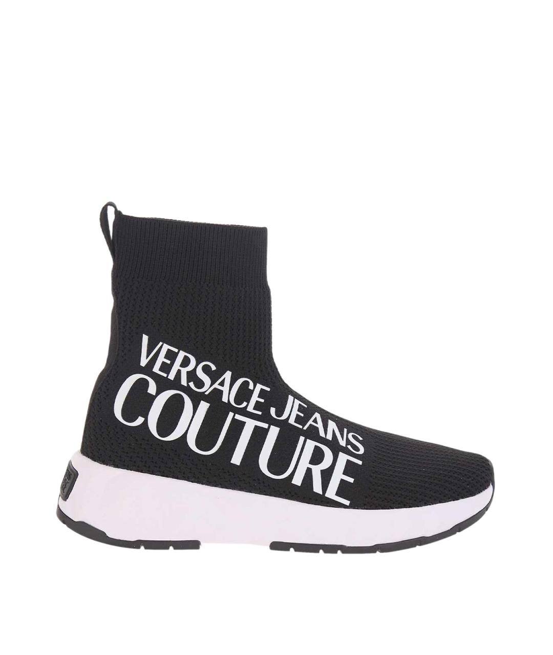 VERSACE JEANS COUTURE Черные текстильные кроссовки, фото 1