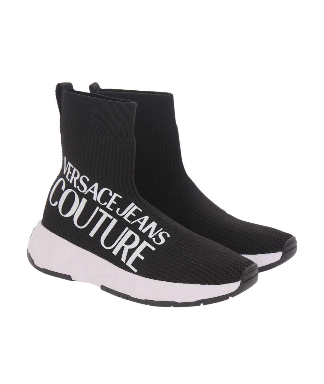 VERSACE JEANS COUTURE Черные текстильные кроссовки, фото 2